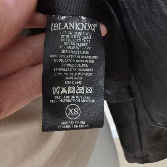 BLANKNYC Faux Leather Moto Jacket – Size XS - Picture 6 of 11